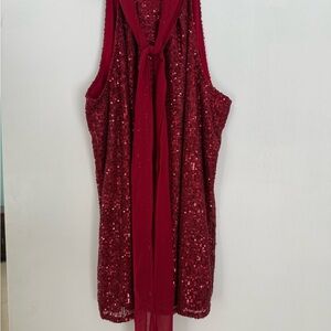 Calvin Klein Front Tie Halter Top